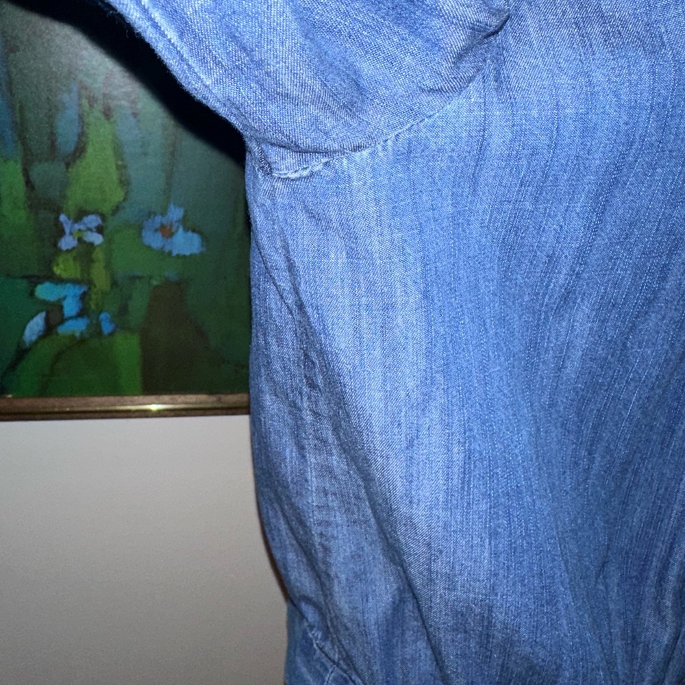 Madewell‎ Jean Shirt with Waist Tie, Size M - Picture 5 of 7